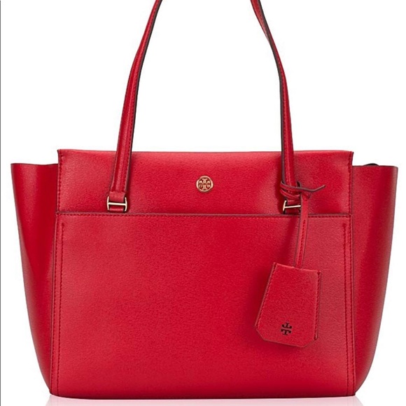 Tory Burch Parker Red Cardamom Tote - Picture 2 of 4